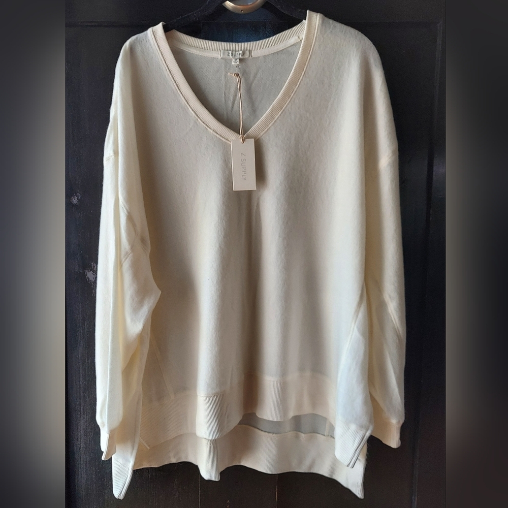 Z-Supply Cream V-Neck Sweater